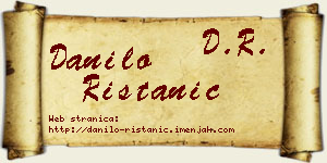 Danilo Ristanić vizit kartica